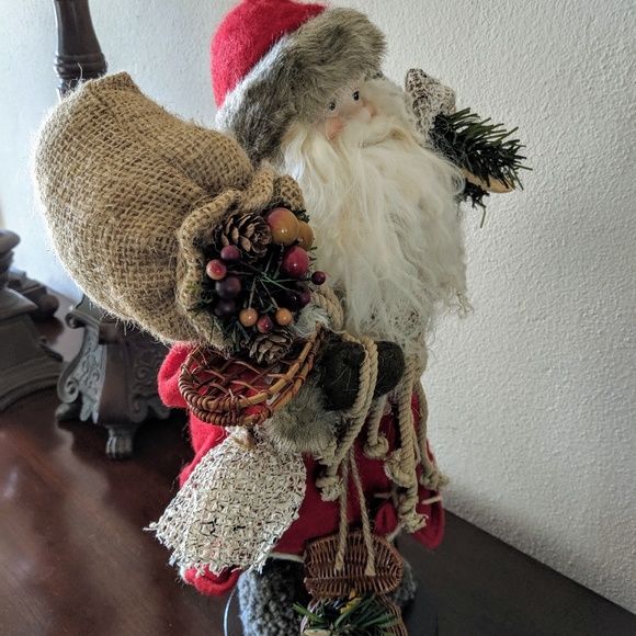 Santa clause doll on stand 16.5 in tall - Picture 2 of 8